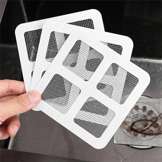 Gizmoauraa™ (5 Pcs) Disposable Shower Drain Hair Catcher, Drain Hair Catcher Waterproof Mesh Stickers