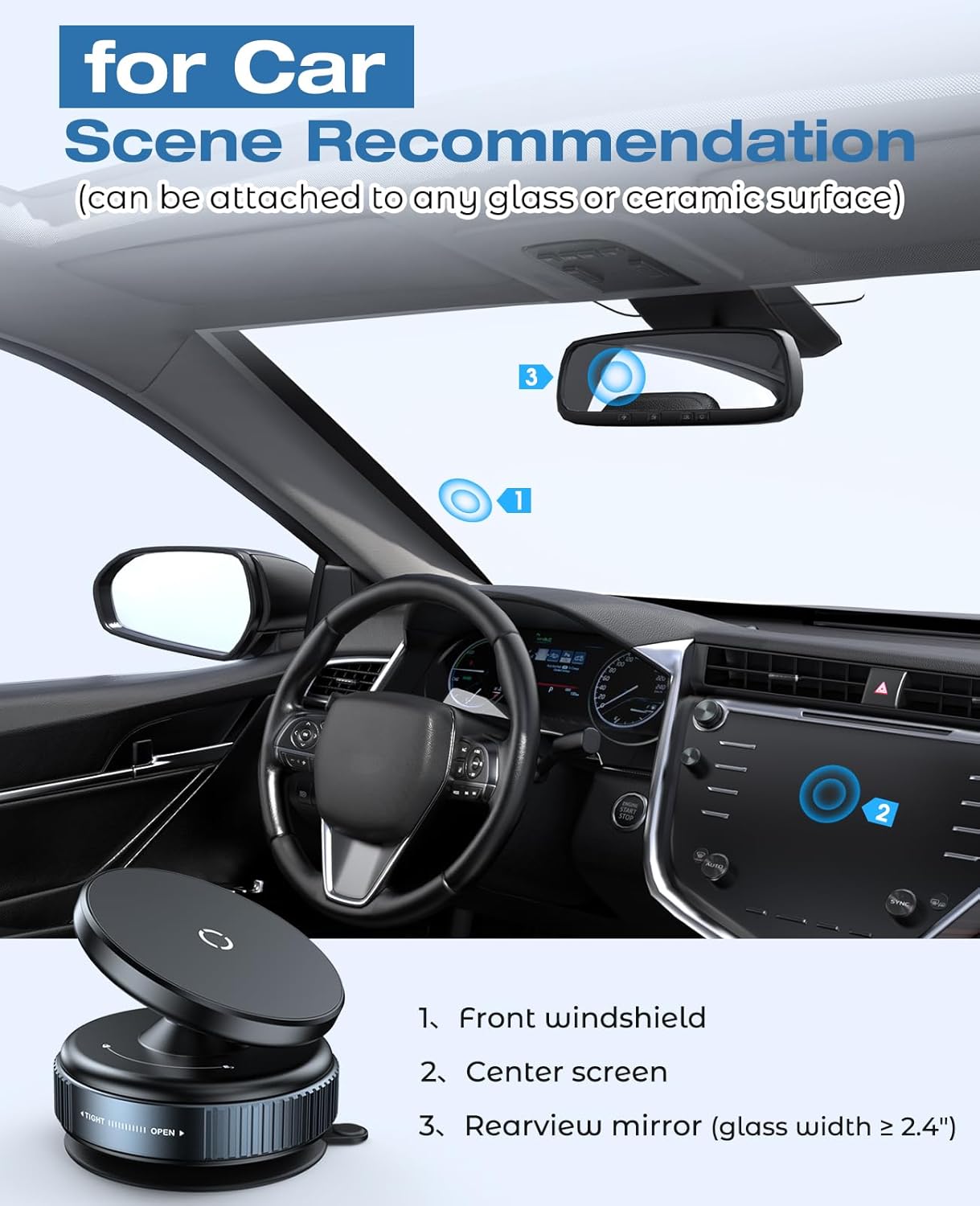 Magical 360°Adjustable Vacuum Suction Magnetic Phone Holder