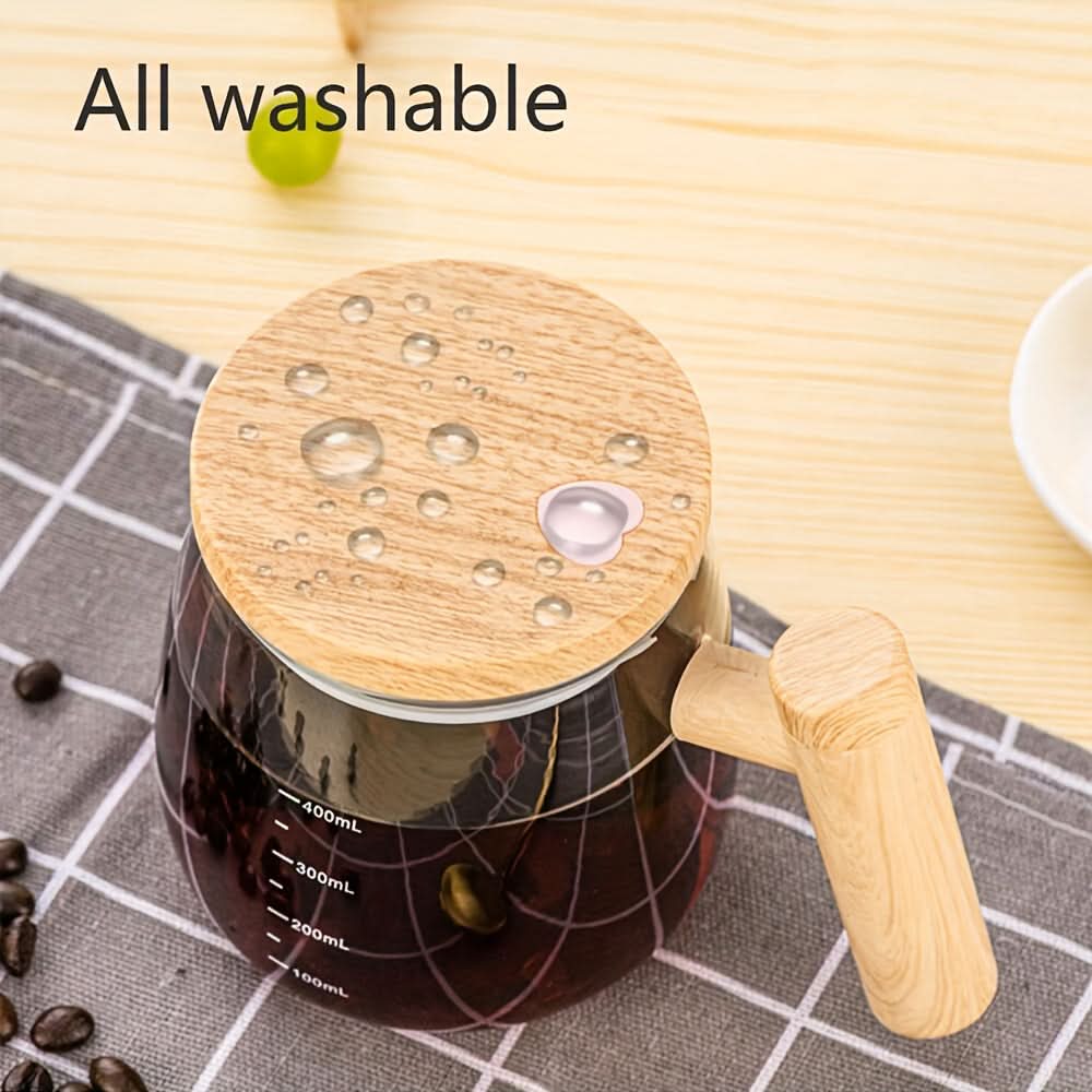 Portable Self-Stirring Glass Cup for Beverages (Only Glass Cup)