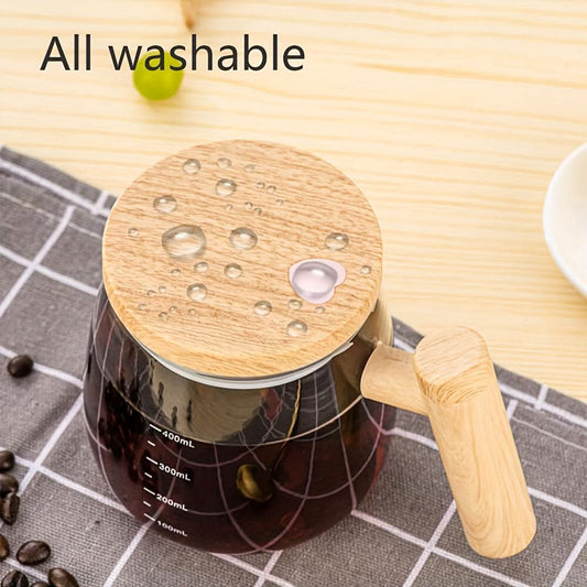 Portable Self-Stirring Glass Cup for Beverages (Only Glass Cup)