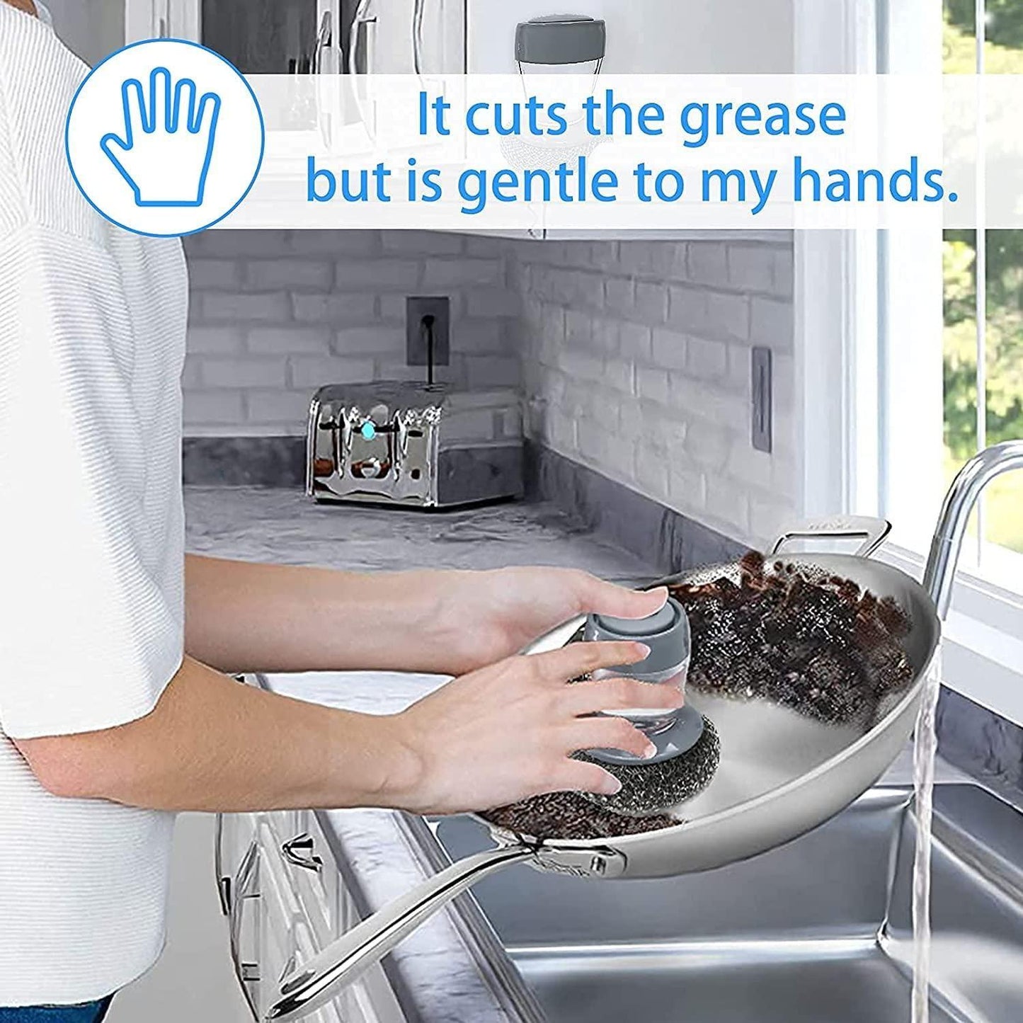 PalmEase™ Soap Dispensing Brush